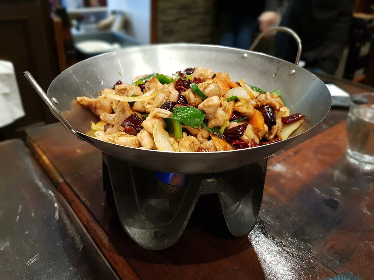 铁板蒙古鸡 sizzling mongolian chicken